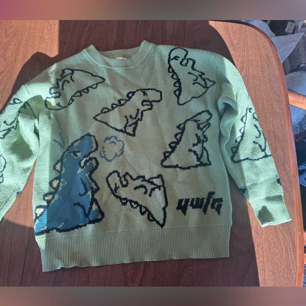 Aelfric Eden Green Dinosaur Sweater